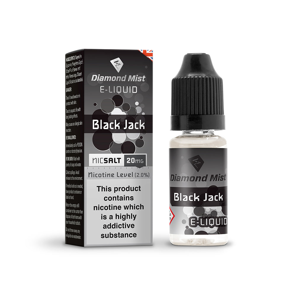 BLACK JACK 20mg Nic Salt Diamond Mist 10ml Diamond Mist E-Liquid BLACK JACK 20mg Nic Salt Diamond Mist 10ml Diamond Mist E-Liquid